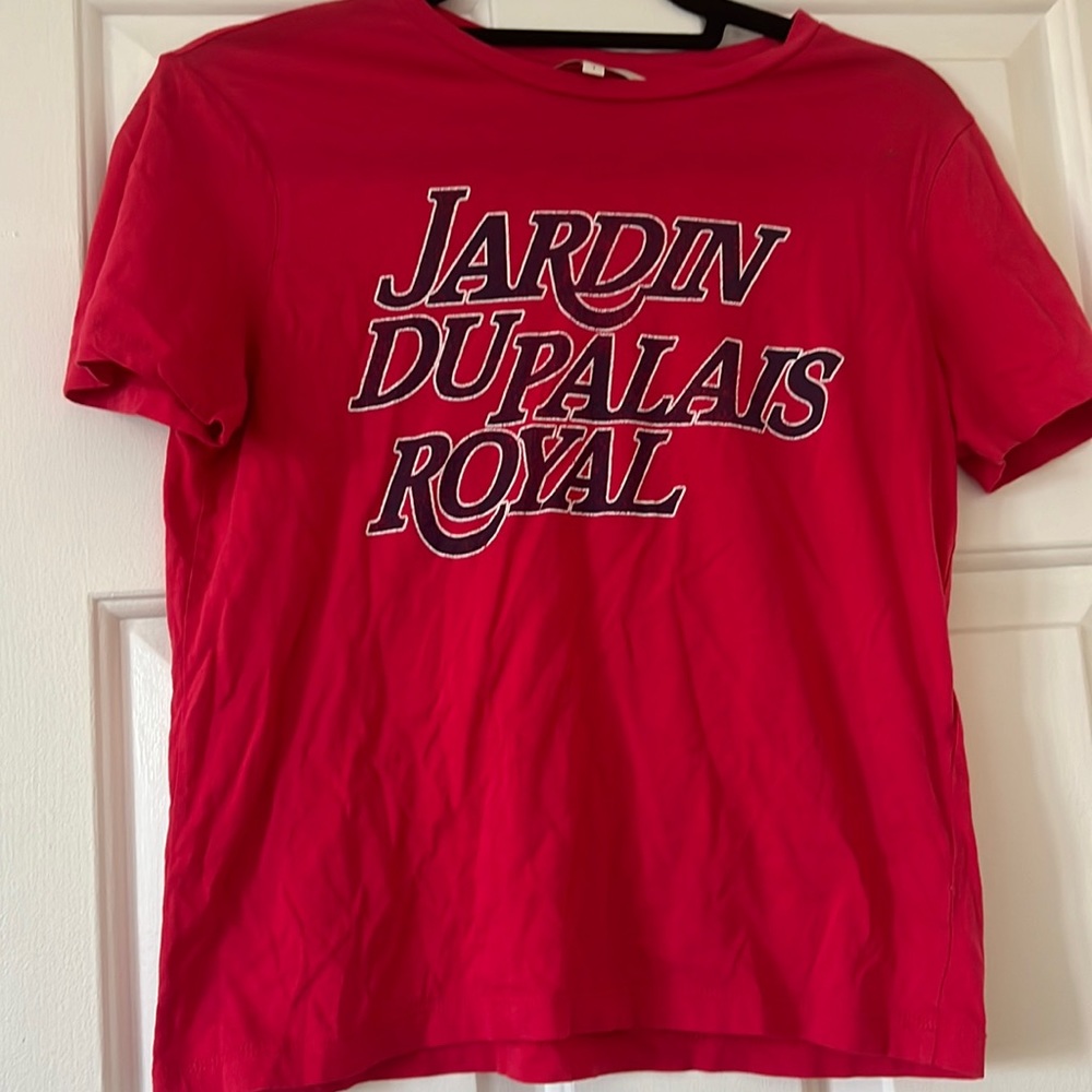 Vintage style French t shirt “Jardin du Palau’s Royal’. Maje brand